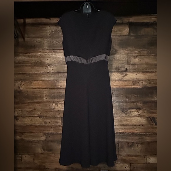 SL Fashions Black Midi Dress with Embellished Bodice - Picture 4 of 5